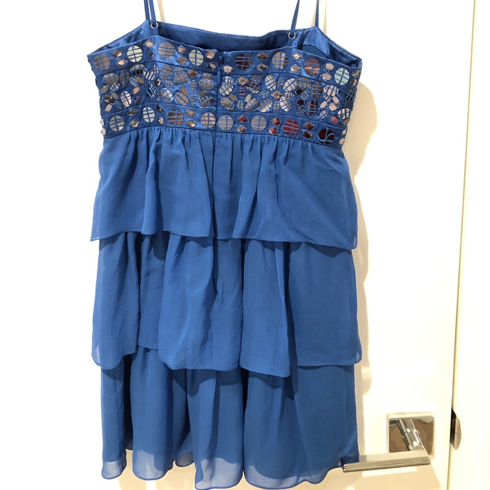 BCBG Maxazria blue sequin dress